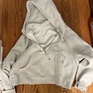 Lululemon Scuba Oversized Half-Zip Grey Hoodie Cropped XL/XXL